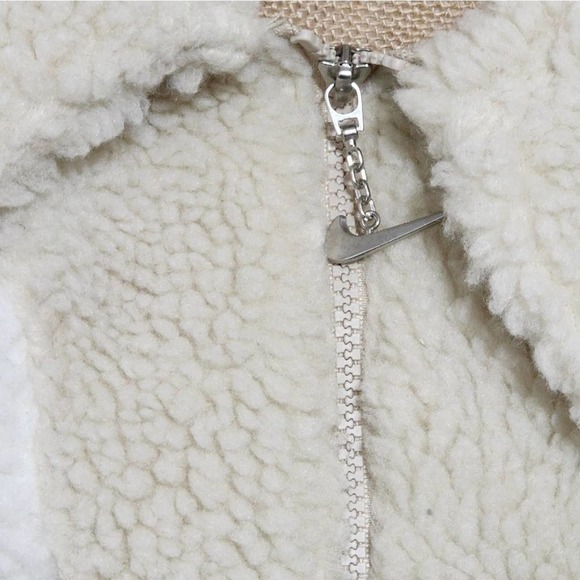Nike Swoosh-logo faux-shearling short‎ teddy jacket plus size 2X new!! - Picture 4 of 12